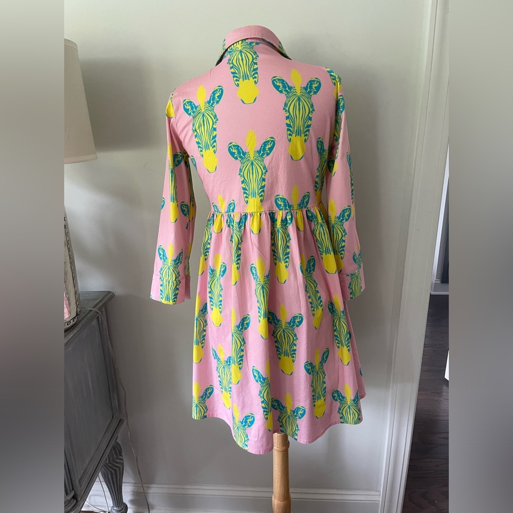 SHERIDAN FRENCH PINK GROMMET ZEBRA DRESS SIZE XS - Picture 8 of 13